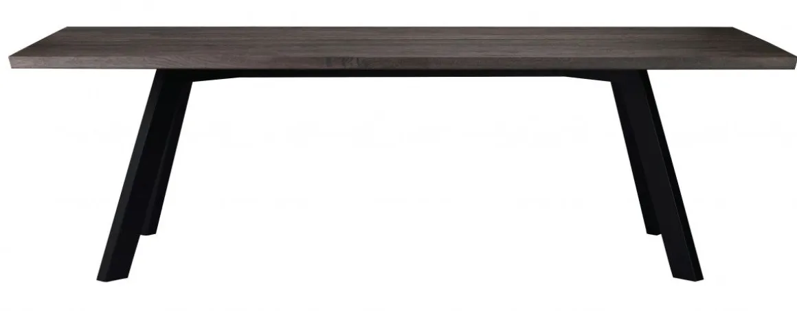 Rowico Fred ruokapöytä 100x240cm, savu/musta