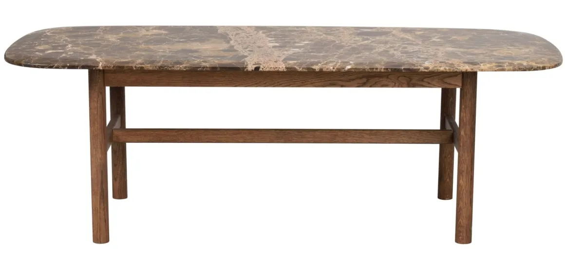 Rowico Hammond sohvapöytä 135x62cm, ruskea marmori/ruskea