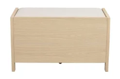 Rowico Hillmond-istuinpenkki 2-laatikolla, valkopesty tammi/beige