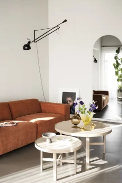 Rowico Marsden sohvapöytä 90cm, beige / valkopesty tammi