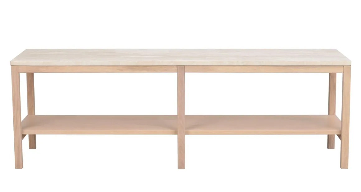 Rowico Orwel konsolipöytä, beige/valkopesty