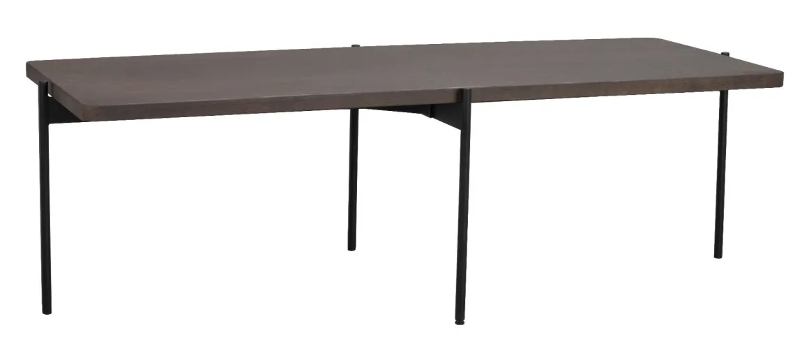 Rowico Shelton sohvapöytä 145x60cm, ruskea/musta