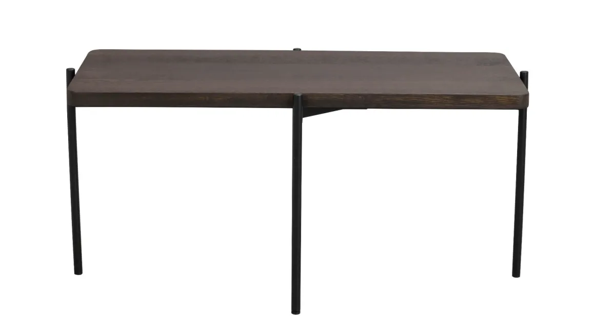 Rowico Shelton sohvapöytä 95x50, ruskea/musta