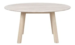 Rowico Taransay sohvapöytä Ø90cm, beige/valkopesty
