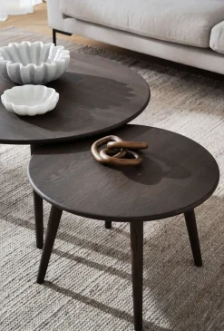 Rowico Tompkins pyöreä sohvapöytä 60cm, ruskea tammi