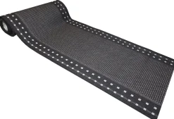 Ruutu käytävämatto 80cm lev, musta