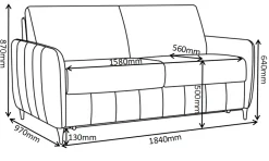 Salla vuodesohva 140 cm vuoteella