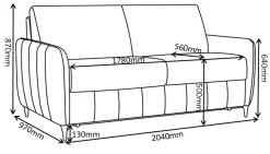 Salla vuodesohva 160 cm vuoteella