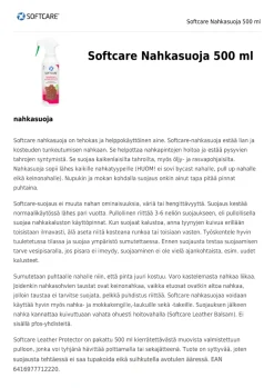 Softcare Nahkasuoja 300ml