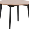 Touko ruokapöytä pyöreä 110cm, musta/tammi