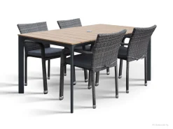 West terassipöytä + 4 Apollo tuolia, eri värejä