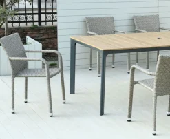 West terassipöytä 100x208cm harmaa / puunväri